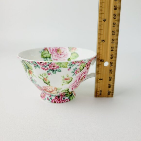 Shabby Chic Rose Chintz Teacup, Saucer & Plate The Fairmont Empress Rose Garden - Picture 11 of 13